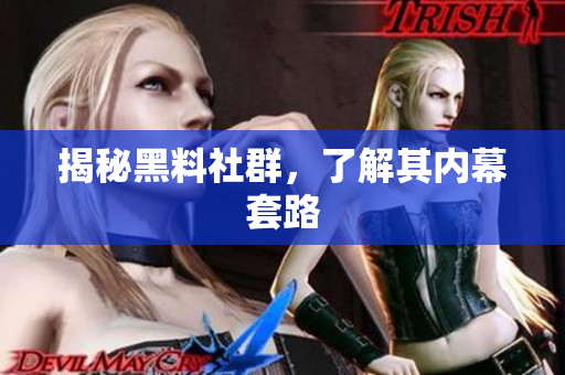 揭秘黑料社群，了解其内幕套路