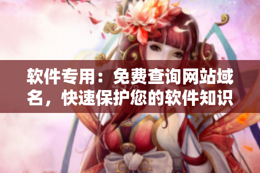软件专用：免费查询网站域名，快速保护您的软件知识产权