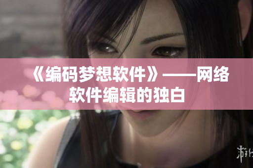 《编码梦想软件》——网络软件编辑的独白