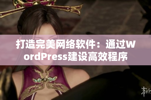 打造完美网络软件：通过WordPress建设高效程序