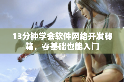13分钟学会软件网络开发秘籍，零基础也能入门