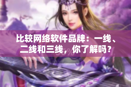 比较网络软件品牌：一线、二线和三线，你了解吗？