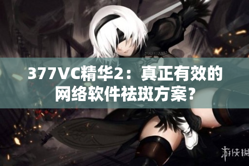 377VC精华2：真正有效的网络软件祛斑方案？