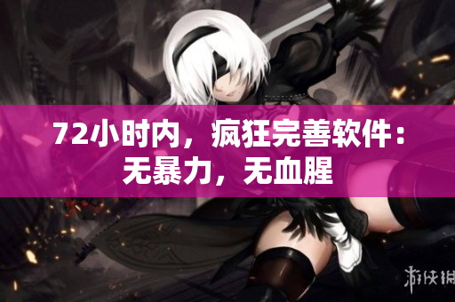 72小时内，疯狂完善软件：无暴力，无血腥