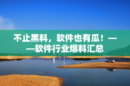 不止黑料，软件也有瓜！——软件行业爆料汇总