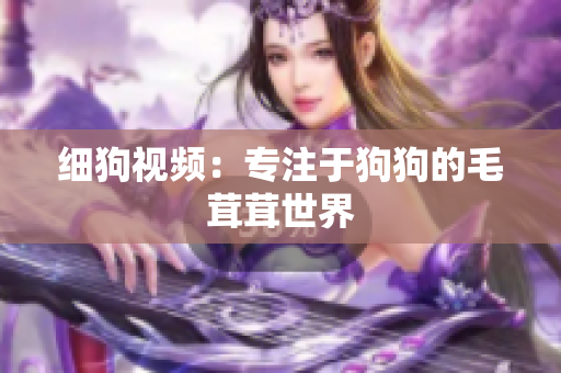细狗视频：专注于狗狗的毛茸茸世界
