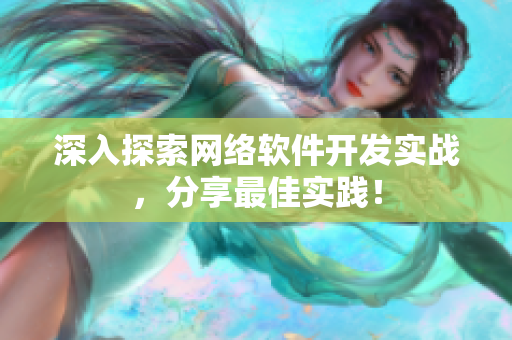 深入探索网络软件开发实战，分享最佳实践！