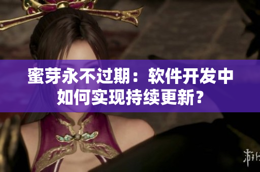 蜜芽永不过期：软件开发中如何实现持续更新？