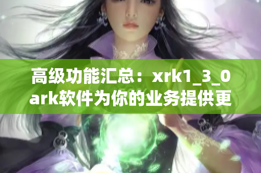 高级功能汇总：xrk1_3_0ark软件为你的业务提供更多可能