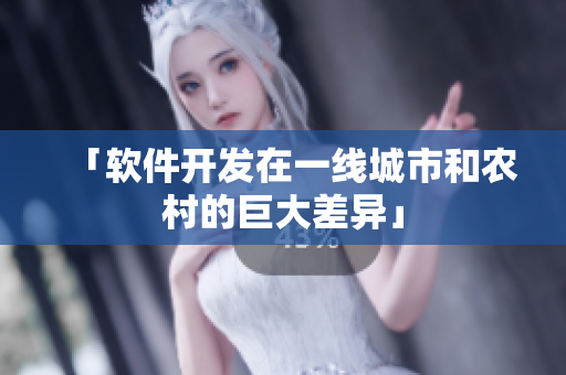 「软件开发在一线城市和农村的巨大差异」