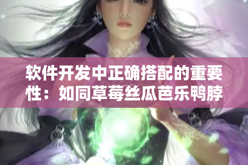 软件开发中正确搭配的重要性：如同草莓丝瓜芭乐鸭脖奶茶的美味组合