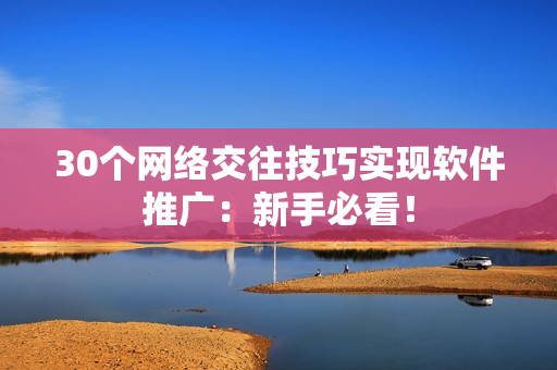 30个网络交往技巧实现软件推广：新手必看！
