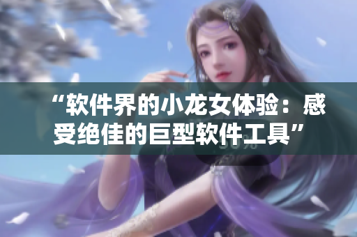 “软件界的小龙女体验：感受绝佳的巨型软件工具”