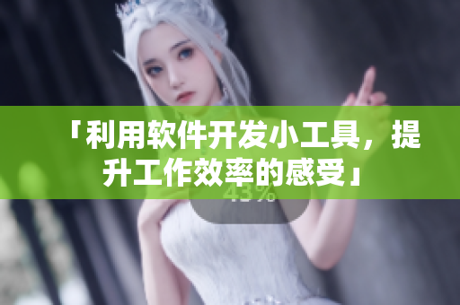 「利用软件开发小工具，提升工作效率的感受」