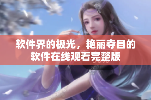 软件界的极光，艳丽夺目的软件在线观看完整版