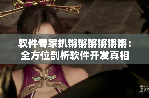 软件专家扒锵锵锵锵锵锵：全方位剖析软件开发真相