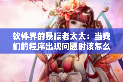 软件界的暴躁老太太：当我们的程序出现问题时该怎么办？