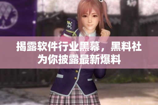 揭露软件行业黑幕，黑料社为你披露最新爆料