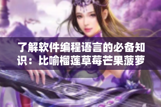 了解软件编程语言的必备知识：比喻榴莲草莓芒果菠萝香蕉！