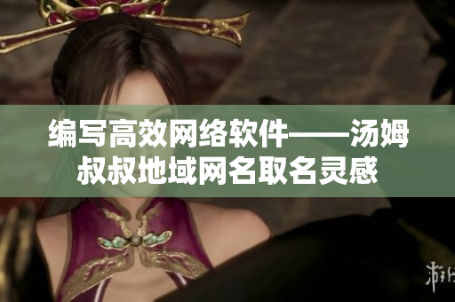 编写高效网络软件——汤姆叔叔地域网名取名灵感