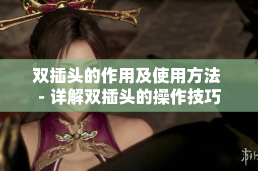 双插头的作用及使用方法 - 详解双插头的操作技巧
