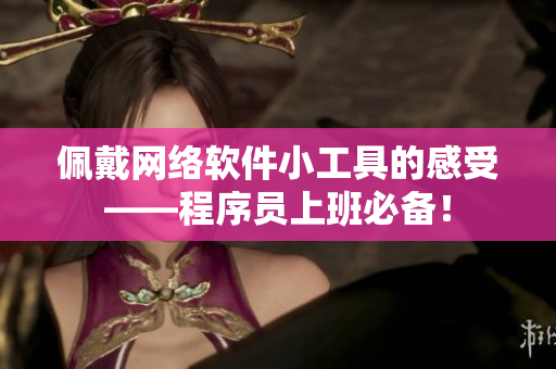 佩戴网络软件小工具的感受——程序员上班必备！