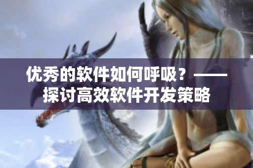 优秀的软件如何呼吸？——探讨高效软件开发策略