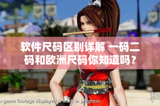 软件尺码区别详解 一码二码和欧洲尺码你知道吗？