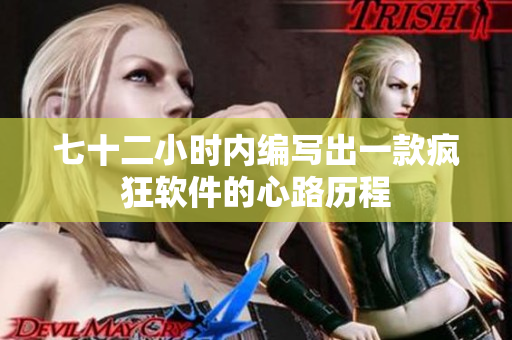 七十二小时内编写出一款疯狂软件的心路历程
