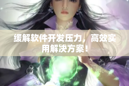 缓解软件开发压力，高效实用解决方案！