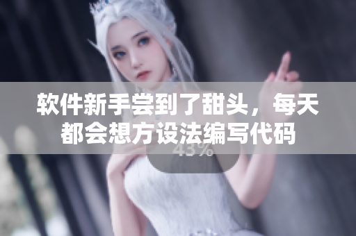 软件新手尝到了甜头，每天都会想方设法编写代码