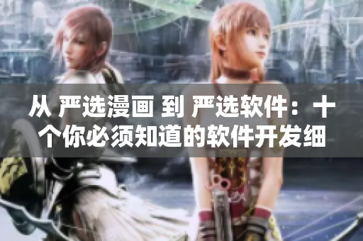 从 严选漫画 到 严选软件：十个你必须知道的软件开发细则