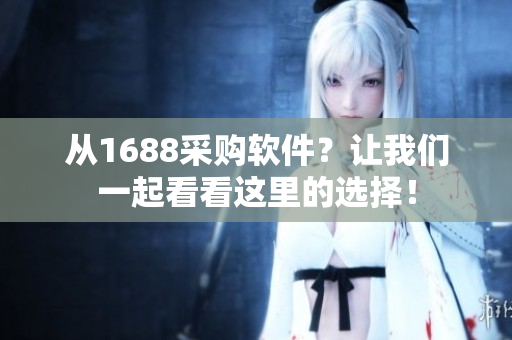 从1688采购软件？让我们一起看看这里的选择！