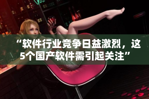 “软件行业竞争日益激烈，这5个国产软件需引起关注”