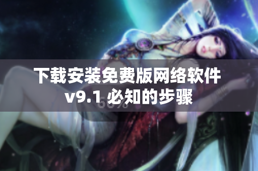下载安装免费版网络软件 v9.1 必知的步骤