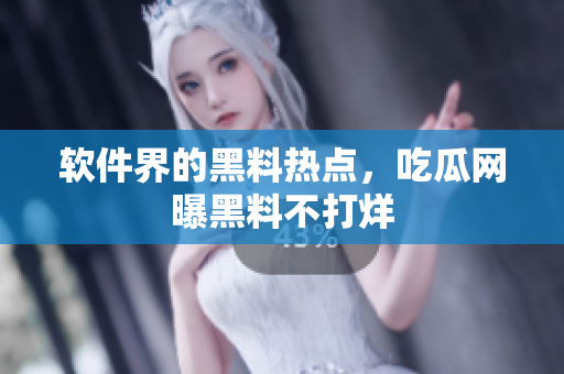 软件界的黑料热点，吃瓜网曝黑料不打烊