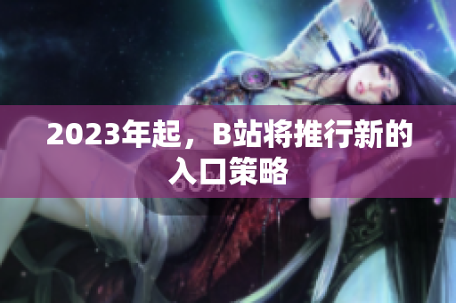 2023年起，B站将推行新的入口策略