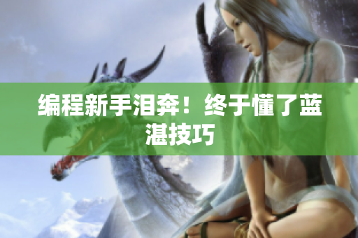 编程新手泪奔！终于懂了蓝湛技巧