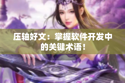 压轴好文：掌握软件开发中的关键术语！