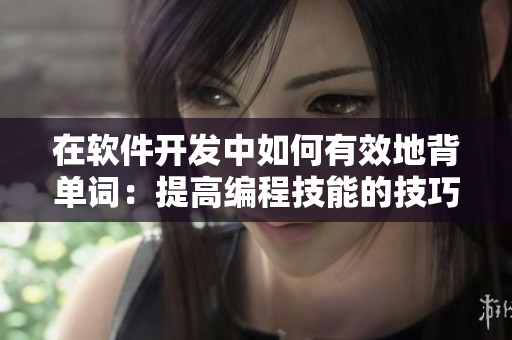 在软件开发中如何有效地背单词：提高编程技能的技巧