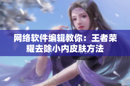 网络软件编辑教你：王者荣耀去除小内皮肤方法