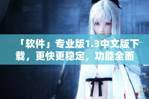 「软件」专业版1.3中文版下载，更快更稳定，功能全面升级
