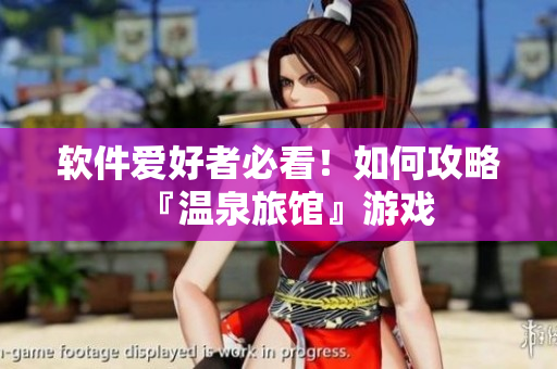 软件爱好者必看！如何攻略『温泉旅馆』游戏