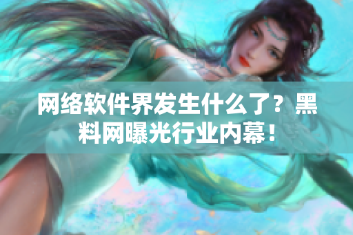网络软件界发生什么了？黑料网曝光行业内幕！