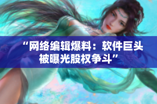 “网络编辑爆料：软件巨头被曝光股权争斗”