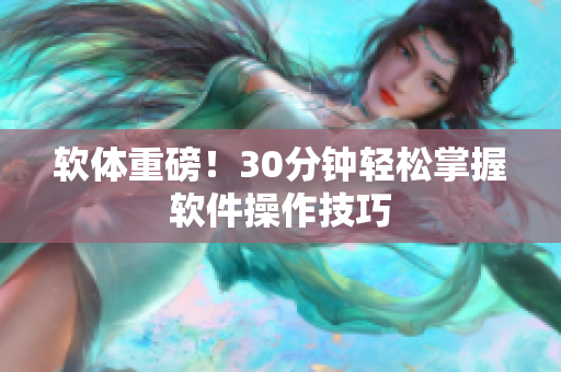 软体重磅！30分钟轻松掌握软件操作技巧
