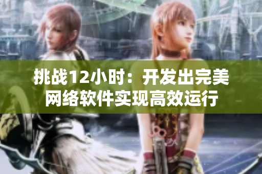 挑战12小时：开发出完美网络软件实现高效运行