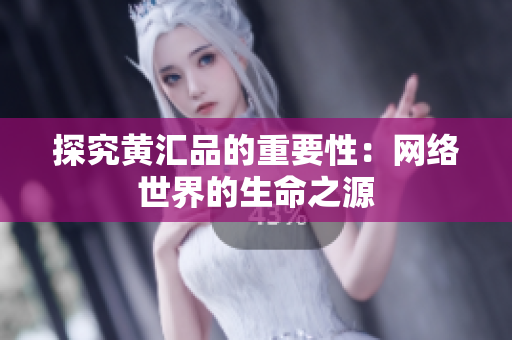 探究黄汇品的重要性：网络世界的生命之源