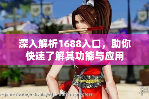 深入解析1688入口，助你快速了解其功能与应用