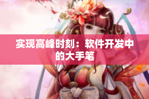 实现高峰时刻：软件开发中的大手笔